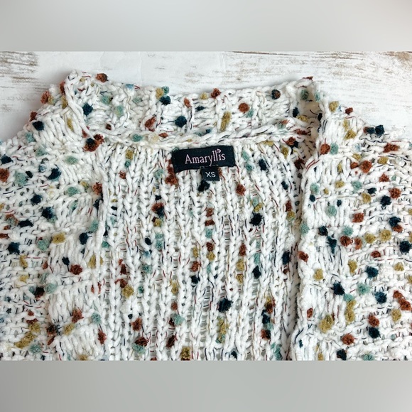 Amaryllis Women’s Chenille Confetti Cardigan Size XS Extra Small - Picture 7 of 8